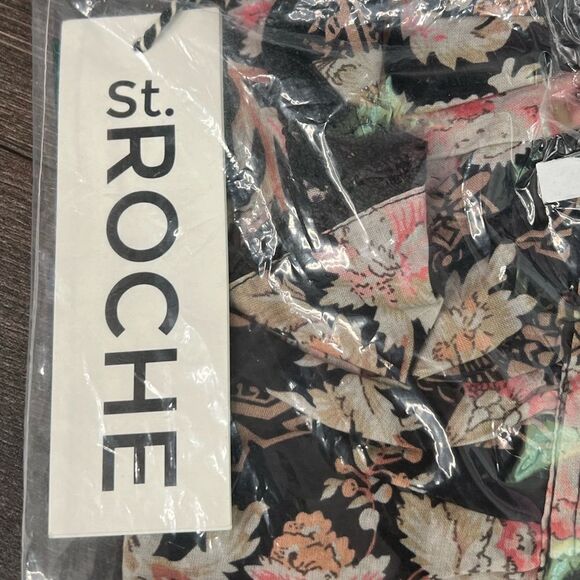 St. Roche The Hatfield Mini Dress Gathered Skirt, V-Neck, Ruffle. Size 4. NWT! - Picture 9 of 11